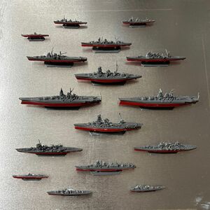 バンダイネービーコレクション（1/2000）日本連合艦隊 組み立て済み