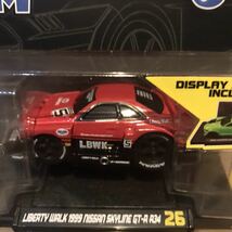 リバティーウォーク 1999 ニッサン スカイライン GT-R R34 1/64 マッスルマシーンズ MUSKLE MACHINES LBWK LIBERTYWALK_画像2