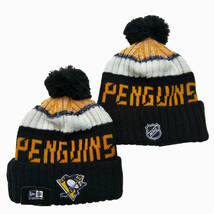 【 新品 1円スタート 】 NHL ペンギンズ ニット キャップ ニット帽 /256/ フリーサイズ 裏ボアで暖かいですよ_画像1
