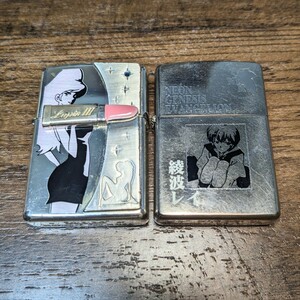 【着火確認済】ZIPPO ジッポ オイルライター エヴァンゲリオン 綾波レイ ルパン三世 峰不二子 アニメ