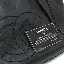 CHANEL シャネル Vステッチ ココマーク トートバッグ ハンドバッグ レザー ブラック 黒_画像8