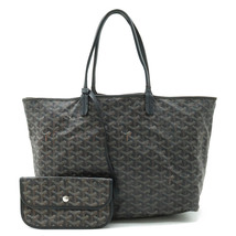 GOYARD ゴヤール サンルイPM トートバッグ ショルダーバッグ コーティングキャンバス レザー ブラック 黒 ブラウン 茶_画像1