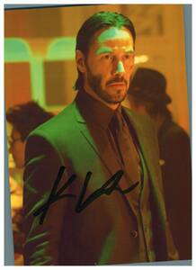 □　キアヌ・リーブス　Keanu Reeves　2L判　サイン写真　COA簡易証明書付