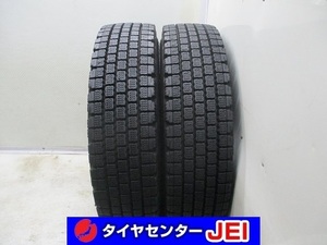 225-80R17.5 123/122L 14-13ｍｍ ブリヂストンＷ910 2019年製 中古スタッドレスタイヤ【2本】送料無料(S17.5-7054）