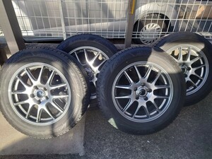 バリ山 スタッドレスタイヤ ブリヂストン BLIZZAK VRX3【225/60R17】ジャパン三陽ザック JP-205 ホイール【17×7J 5-114.3 INSET38】4本SET