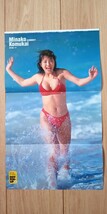 川村ひかる　小向美奈子　約43㎝×約26㎝　両面ピンナップ　ポスター　水着　週刊プレイボーイ　(0177)_画像2