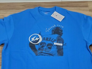 超激レア　NIKE Air Jordan Travis Scott Fragment Tシャツ BLUE エアジョーダン トラヴィス スコット フラグメント 　size、XL 