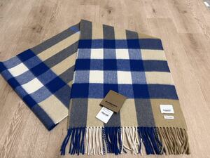 BURBERRY Burberry кашемир 100% большой размер muffler оттенок бежевого не использовался . близкий бесплатная доставка!