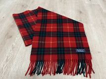 BURBERRY　バーバリー　マフラー　カシミア100％　レッド系　美品　送料無料!!!_画像1