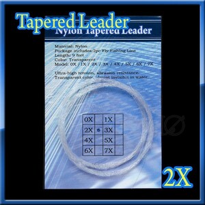 [Новый] Лидер Fly Leader Tapere Reader 9ft 2x 2 Sets ★★