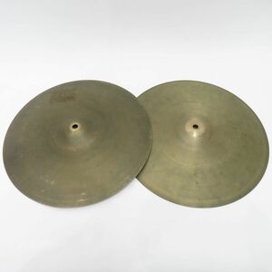 095 Zildjian ジルジャン NEW BEAT HI-HAT ハイハット シンバル トップ＆ボトム セット 14&quot; 本体のみ ※現状品