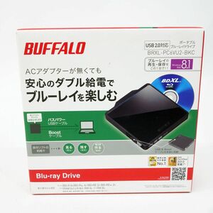 102 BUFFALO バッファロー BRXL-PC6VU2-Cシリーズ ポータブルブルーレイドライブ BRXL-PC6VU2-BKC ※中古美品