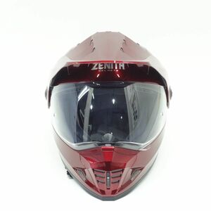 119 YAMAHA/ヤマハ YX-6 ZENITH ワインレッド Mサイズ(57-58cm) オフロードフルフェイスヘルメット ※中古