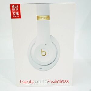 100 Beats ビーツ beats studio3 wireless ワイヤレスヘッドホン MQ572PA/A ホワイト ※中古