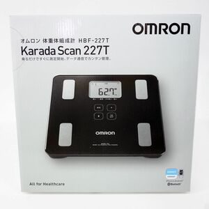 110 【未使用】OMRON オムロン 体重体組成計 HBF-227T カラダスキャン シャイニーブラック 体重計