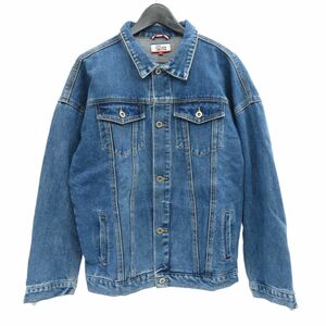 133 TOMMY HILFIGER トミーヒルフィガー Gジャン デニムジャケット バックロゴ XLサイズ ※中古