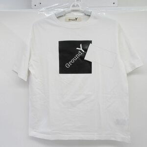 130 GroundY グランドワイ ヨウジヤマモト プリント Tシャツ 半袖 GA-T71-076 サイズ2 ※中古現状品