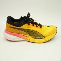 116 PUMA/プーマ ディヴィエイト ニトロ 2 25cm イエロー 376807-03 メンズ ランニングシューズ ※中古_画像6