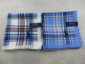  new goods prompt decision! Ralph Lauren gentleman handkerchie 2 sheets cloth . cotton 100% made in Japan general merchandise shop handling commodity postage 140 jpy ③