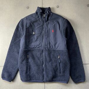 POLO by RALPH LAUREN ラルフローレン ボアフリース ブルゾン アウター ネイビー S 10597