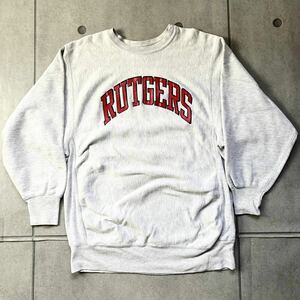 Champion チャンピオン REVERSE WAVE リバースウィーブ スウェット RUTGERS UNIVERSITY ラトガース大学 90s 刺繍タグ アメリカ製 XXL