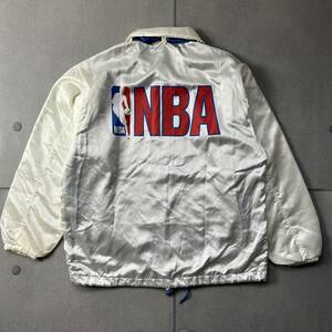 NBA×Macdonalds ロゴプリントコーチジャケット ナイロンジャケット バックプリント 90s ホワイト L 10885