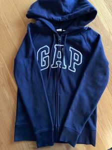 GAP ジップアップパーカー　ネイビー　裏起毛