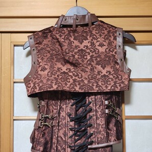 サイバーパンク ゴシック ロリータ ゴスロリ ファンタジー 中世ヨーロッパ ハロウィン コルセット コスプレ 衣装の画像2