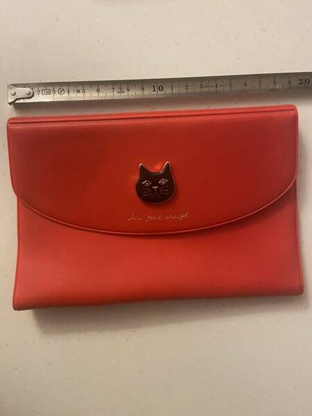 猫 手帳カバー 赤色