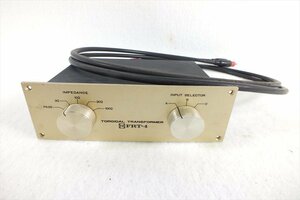 ◇ FR フィデリティリサーチ 昇圧トランス FRT-4 TOROIDAL TRANSFORMER 中古 現状品 231208T3118