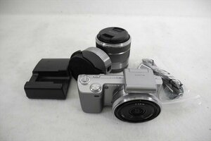 ▼ SONY ソニー α NEX-5 ミラーレス一眼レフ E 3.5-5.6/18-55 OSS　2.8/16 中古現状品 240105A1048