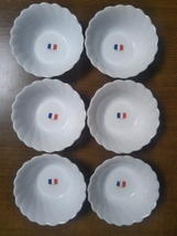 ヤマザキ春のパン祭り山崎春のパンまつり　1994年白いファンタジーボウル6枚セット　白い皿　小鉢　アルコパル_画像1