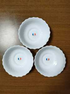 【送料無料】ヤマザキ春のパン祭り山崎春のパンまつり　1984年白いサラダボール3枚セット　白い皿　アルコパル