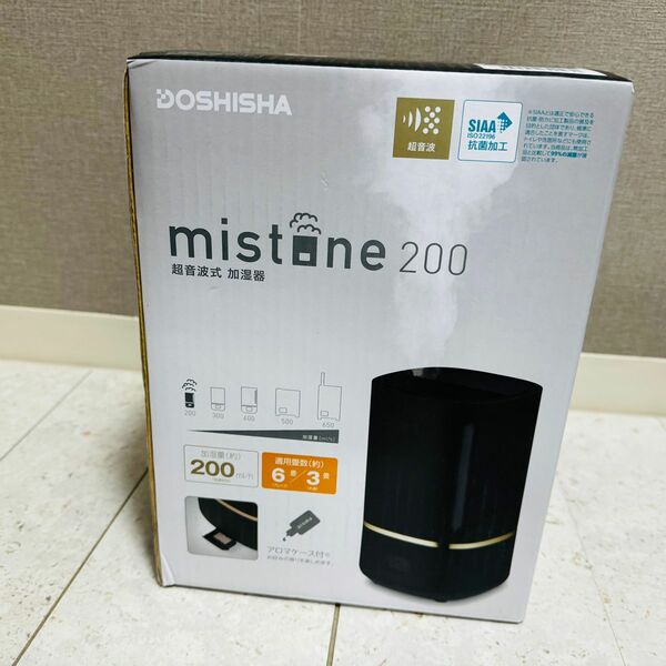 超音波式加湿器 mistone200 ブラック DKW-2120BK　DOSHISHA