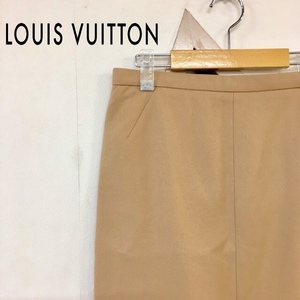 [ free shipping ]LOUIS VUIITON Louis Vuitton lady's bottoms knee height skirt beige 