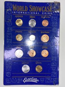 RBT131g World showcase international coins 世界のコイン記念通貨本物コレクションシートモロッコ メキシコ ドイツ フランス アメリカ等