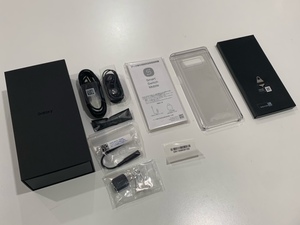 (日)美品 本体無し 付属品のみ Galaxy ギャラクシー Note8 SCV37 sm-n950 au Samsung サムスン 付属品 箱 保管品 中古品