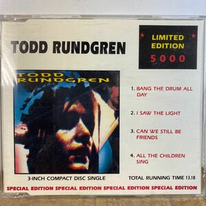 こういうのが意外と入手が困難なんです！輸入盤CDシングル 限定5千 未使用新品 ★TODD RUNDGREN/I SAW THE LIGHT ほか 必殺の4曲！