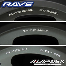 4本セット 在庫有り 送料無料 RAYS レイズ A-LAP-05X ブラストブラック2(BT) 17inch 8.0J +20 6穴 PCD139.7 鍛造_画像4