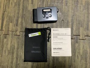 カセットプレーヤー SONY ソニー ウォークマン WM-GX711 説明書　巾着袋