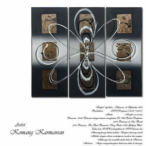 Art hand Auction Gemälde Balinesische Gemälde Geometrisches Acryl Resort Asiatische Gemälde Asiatische Kunst Panel Moderne Kunst Rahmen Wandbehang Wanddekoration Resort, Kunstwerk, Malerei, Acryl, Schnittwunde