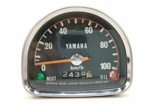 6 ヤマハ メイト U 50 純正 スピード メーター 表示距離 2,438km 動作未確認 YAMAHA◆ノーマル パーツ 部品 当時物 戻 事故 修理 ビジネス