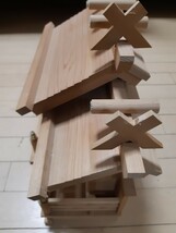 送料無料 木製神棚 三社宮 横幅50cm 高さ35cm 奥行19cm 神鏡付_画像3