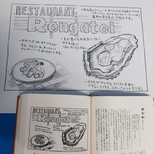 「本山賢司挿絵原画『煉瓦亭』山本益博 味の100店錬磨 文芸春秋 1987」掲載本付！【真作】