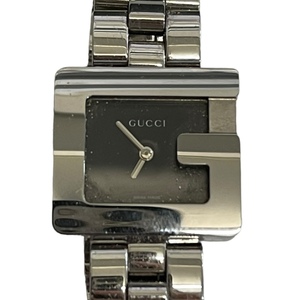 【中古品】GUCCI グッチ 3600L 文字盤ブラック クオーツ コマあり レディース腕時計 箱あり hiL2032RO