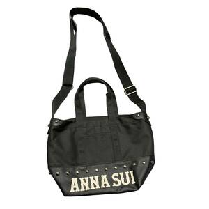 ◆中古品◆ANNA SUI アナスイ ショルダーバッグ ハングアウト ブランド ブラック レディース E58046NH