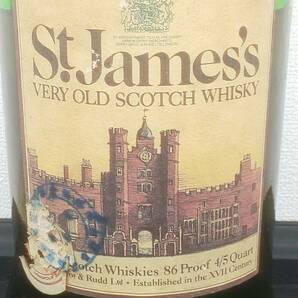 【未開栓】 St.Jamess VERY OLD セントジェームス ベリーオールド スコッチ ウイスキー 43% 古酒 未開栓 液面低下大 kyZ5838Kの画像2