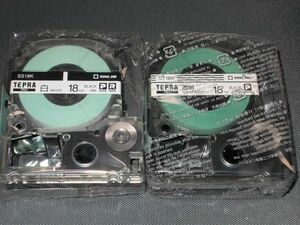 * new goods Tepra PRO tape *18mm width *2 color *2 piece set *