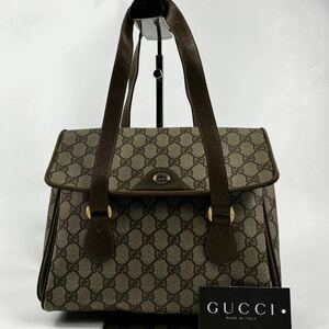 1円〜【入手困難品】 GUCCI グッチ ハンドバッグ GG ブラウン インターロッキング ミニトートバッグ ベージュ レザー レディース メンズ 鞄