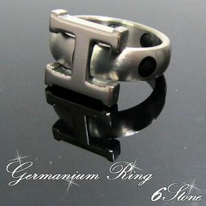 6 stone germanium H Mark ring ring health 10 number BK (21)